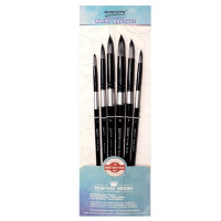 Профессиональный набор круглых кистей WORISON 6 штук синтетический ворс Taklon