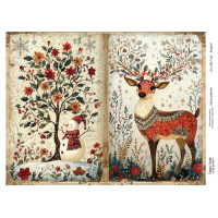 Декупажна картка Різдвяна казка №000718, 21см x 29,7см