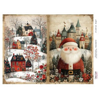 Декупажная карта Рождественская сказка №000719, 21см x 29,7см
