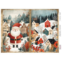 Декупажна картка Різдвяна казка №000722, 21см x 29,7см