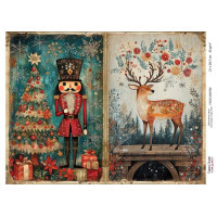 Декупажная карта Рождественская сказка №000724, 21см x 29,7см