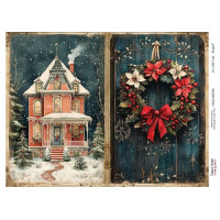 Декупажная карта Рождественская сказка №000729, 21см x 29,7см