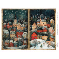 Декупажна картка Різдвяна казка №000730, 21см x 29,7см