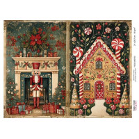 Декупажная карта Рождественская сказка №000733, 21см x 29,7см