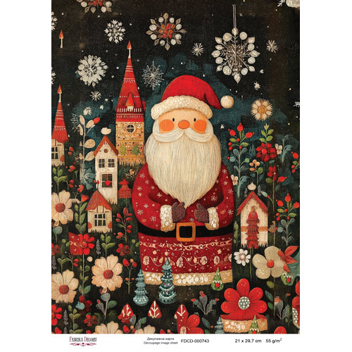 Декупажная карта Рождественская сказка №000743, 21см x 29,7см