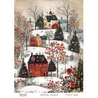 Декупажная карта Рождественская сказка №000749, 21см x 29,7см