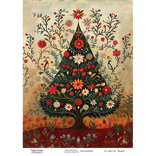 Декупажная карта Рождественская сказка №000755, 21см x 29,7см