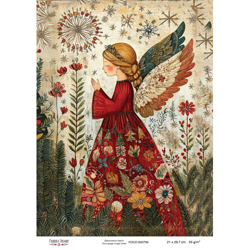 Декупажная карта Рождественская сказка №000756, 21см x 29,7см