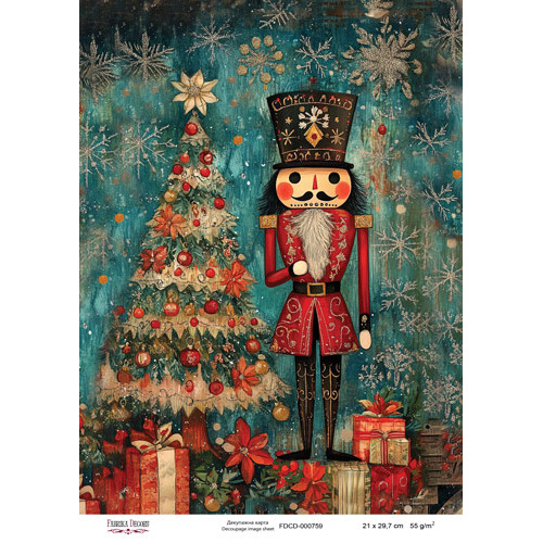 Декупажная карта Рождественская сказка №000759, 21см x 29,7см