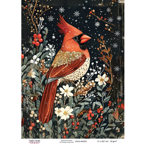 Декупажная карта Рождественская сказка №000763, 21см x 29,7см