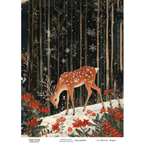 Декупажная карта Рождественская сказка №000764, 21см x 29,7см