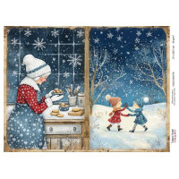 Декупажная карта Рождественская сказка №000778, 21см x 29,7см