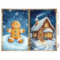 Декупажна картка Різдвяна казка №000781, 21см x 29,7см