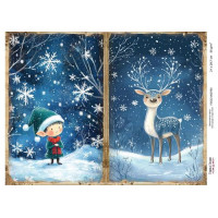 Декупажна картка Різдвяна казка №000783, 21см x 29,7см
