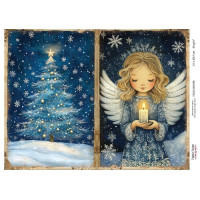 Декупажная карта Рождественская сказка №000786, 21см x 29,7см