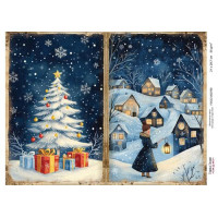 Декупажная карта Рождественская сказка №000790, 21см x 29,7см