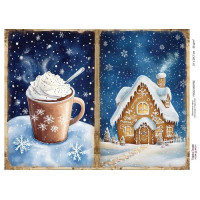 Декупажная карта Рождественская сказка №000792, 21см x 29,7см