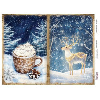 Декупажная карта Рождественская сказка №000793, 21см x 29,7см