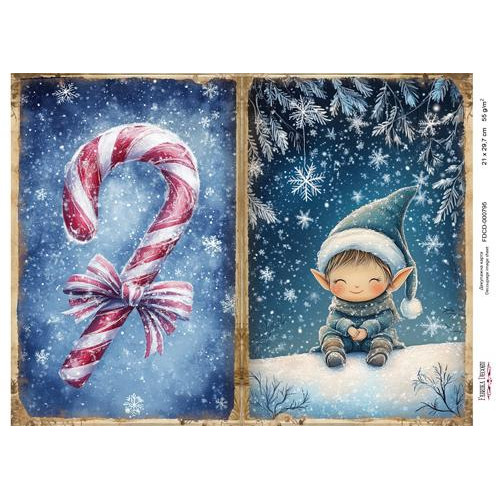 Декупажная карта Рождественская сказка №000795, 21см x 29,7см
