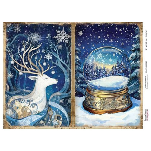 Декупажная карта Рождественская сказка №000796, 21см x 29,7см