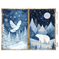 Декупажна картка Різдвяна казка №000798, 21см x 29,7см