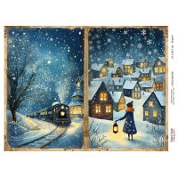 Декупажная карта Рождественская сказка №000799, 21см x 29,7см