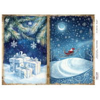 Декупажная карта Рождественская сказка №000802, 21см x 29,7см
