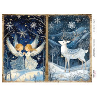 Декупажная карта Рождественская сказка №000803, 21см x 29,7см