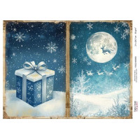Декупажная карта Рождественская сказка №000804, 21см x 29,7см