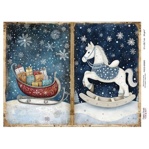 Декупажная карта Рождественская сказка №000805, 21см x 29,7см