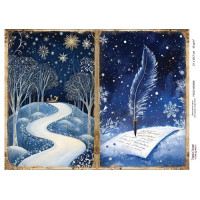 Декупажная карта Рождественская сказка №000806, 21см x 29,7см