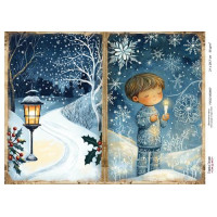 Декупажная карта Рождественская сказка №000807, 21см x 29,7см