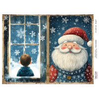 Декупажная карта Рождественская сказка №000808, 21см x 29,7см
