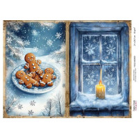 Декупажная карта Рождественская сказка №000809, 21см x 29,7см