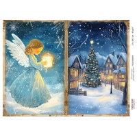 Декупажная карта Рождественская сказка №000810, 21см x 29,7см