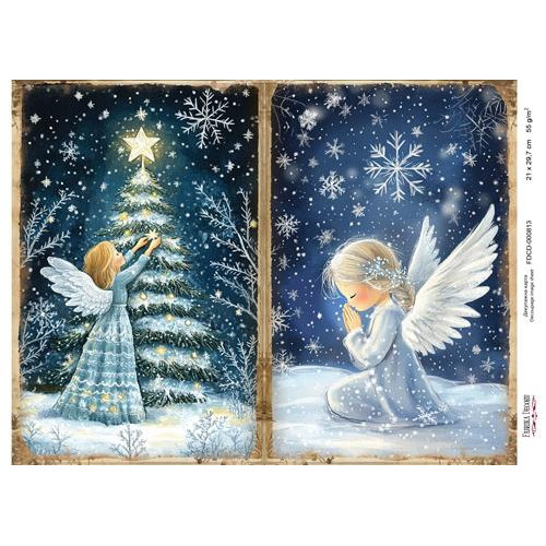 Декупажная карта Рождественская сказка №000813, 21см x 29,7см