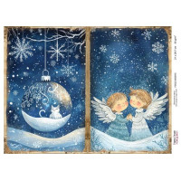 Декупажна картка Різдвяна казка №000815, 21см x 29,7см