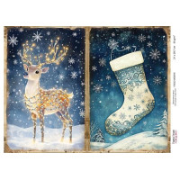 Декупажна картка Різдвяна казка №000816, 21см x 29,7см