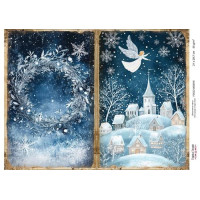 Декупажная карта Рождественская сказка №000818, 21см x 29,7см