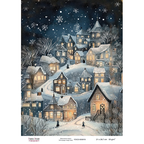 Декупажная карта Рождественская сказка №000819, 21см x 29,7см