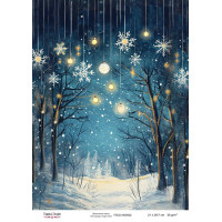 Декупажная карта Рождественская сказка №000822, 21см x 29,7см