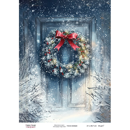 Декупажная карта Рождественская сказка №000829, 21см x 29,7см