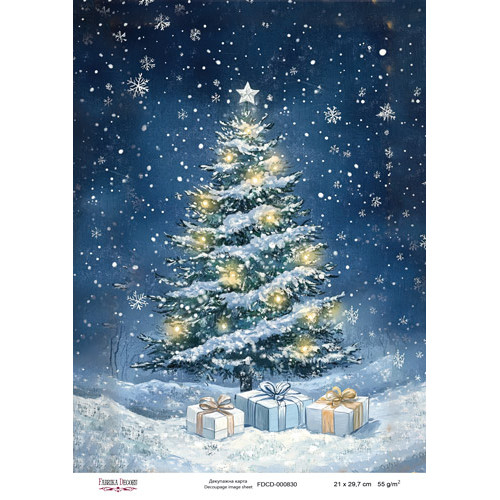 Декупажная карта Рождественская сказка №000830, 21см x 29,7см