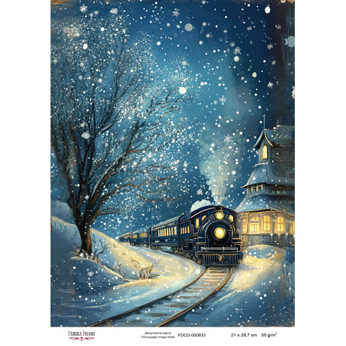 Декупажная карта Рождественская сказка №000833, 21см x 29,7см