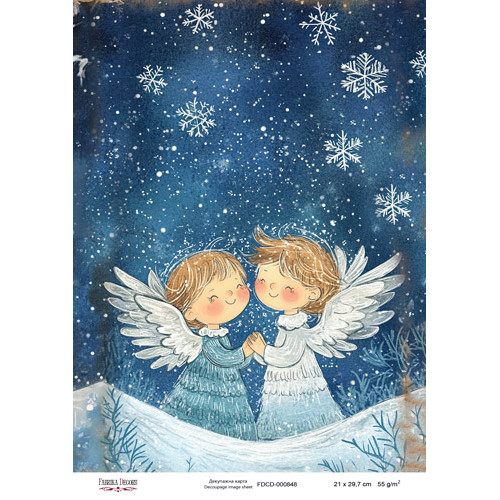 Декупажная карта Рождественская сказка №000848, 21см x 29,7см