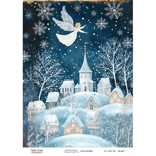 Декупажная карта Рождественская сказка №000850, 21см x 29,7см