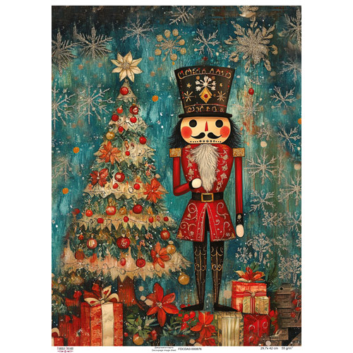 Декупажная карта Щелкунчик, №0876, 29,7x42см