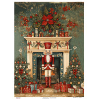 Декупажна картка Щелкунчик біля каміна, №0882, 29,7×42 см  