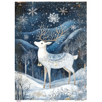 Декупажная карта Сказочный олень, №0908, 29,7x42см