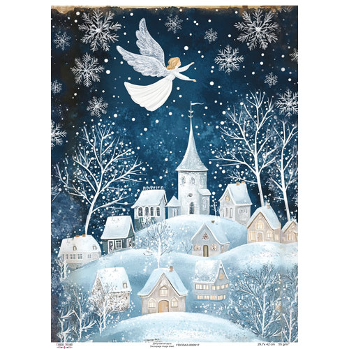 Декупажная карта Уютные домики-2, №0917, 29,7x42см